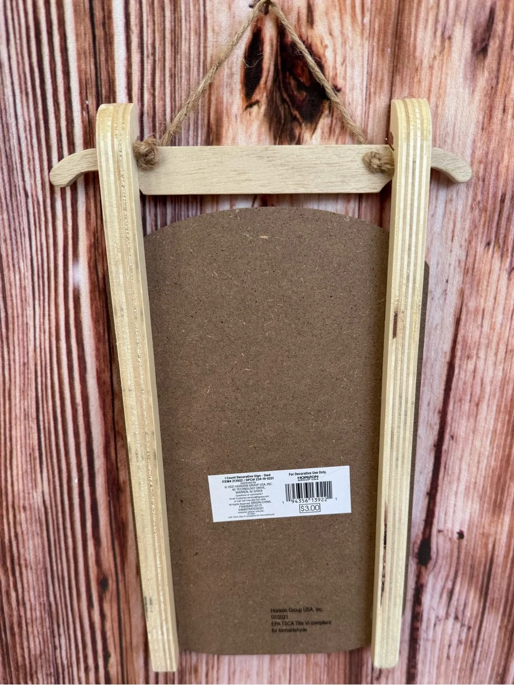 Target Bullseye Decorative Wooden Sled